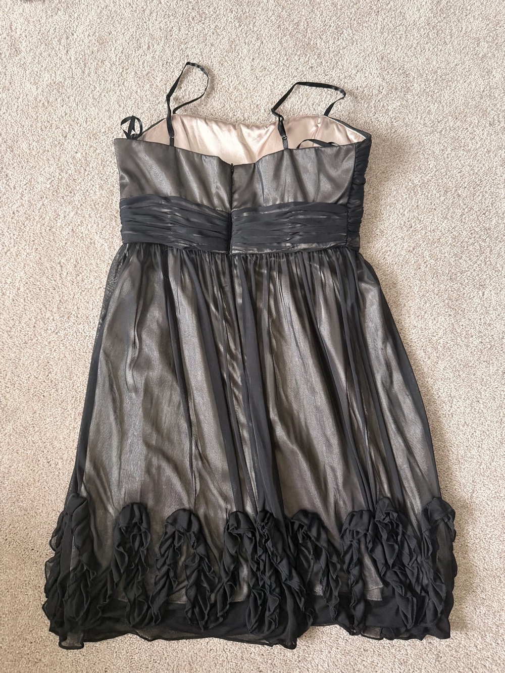 Dressbarn Collection Black Metallic Ruffle Dress - Picture 5 of 9